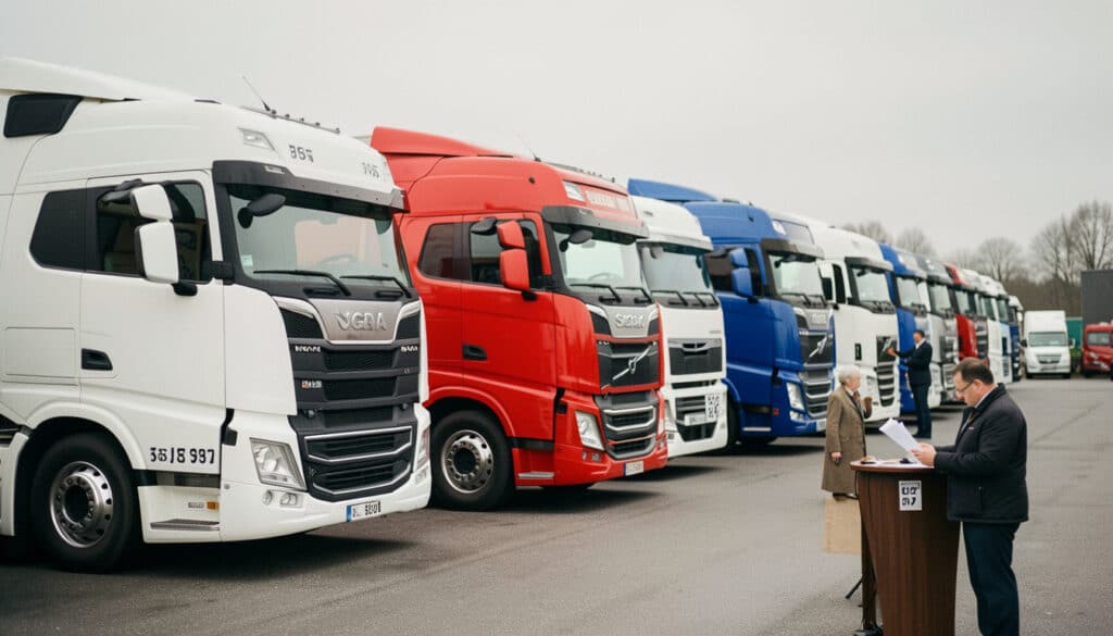 Achat de camions aux enchères : comparer avant de miser